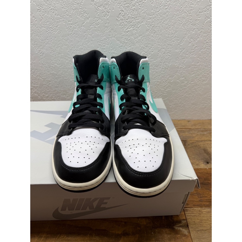 Nike Air Jordan 1 Mid Tropical Twist Teal Black White 554724-132 Mens 13 - Picture 3 of 9